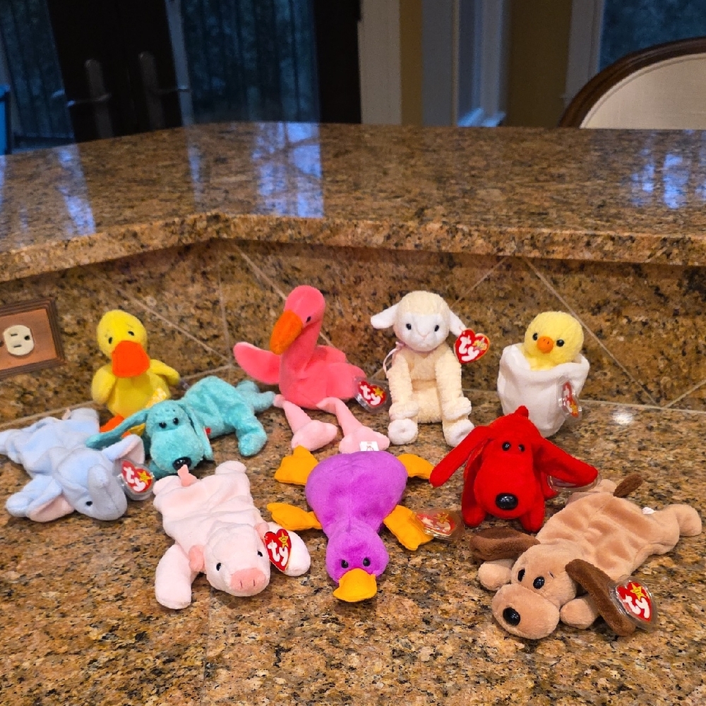 10 Vintage Ty Beanie Babies